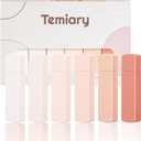 Temiary 6Pcs Mini White Correction Tapes, Quick Dry Smooth Pull Out for Writing, Aesthetic Cute Correction Tape Set Easy To Use for Students School Office Supplies (Pink)