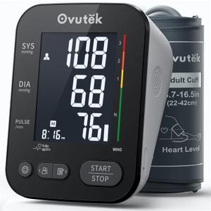 Blood Pressure Monitors FSA HSA Eligible, Backlit Upper Arm BP Machine with Adjustable Large Cuff, Automatic Digital BP Monitor for Home Use(Black Backlight)