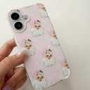 Pink Santa Phone Case Compatible with iPhone 17, Vintage Christmas Phone Cover for iPhone 17