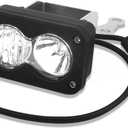 Headlight Kit with Mount Bracket Compatible for SurRon Segway X260, Clear White Floodlight dirt bike headlight kit, Sur-ron Accessories (White Light)