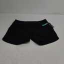 BVVU Women's 5 inch Swim Board Shorts Tummy Control Swimsuit Bottoms UPF50+ High Waisted Beach Shorts for Women with Liner (X-Large, Black)