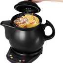 Electric Chinese Medicine Cooking Pot, 5L Household Ceramic Pot Multifunctional Cooker for Herbal Tea, Soup, Stew, Porridge, Black Electric Herbal Cooking Pot