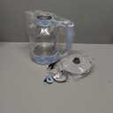 Electric Kettle, ASCOT Glass Electric Tea Kettle 1.5L 1500W Retro Tea Heater & Hot Water Boiler, No Plastic, BPA-Free, Cordless, with Auto Shut-Off and Boil-Dry Protection (Blue)