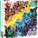 Galison Rainbow Butterflies Jigsaw Puzzle, 500 Pieces, 20x20  Features an Array of Butterflies in a Mesmerizing Rainbow of Color  Challenging, Perfect for Family Fun  Fun Indoor Activity
