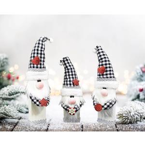 CYNOSA 3Pcs Cute Christmas Gnomes Table Signs Christmas Decorations for Home Winter Rustic Gnomes Tabletop Centerpieces Block Signs for Xmas Holiday Party Indoor Home Decor