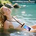 4 x Waterproof Phone Pouch, Waterproof Phone Case with Lanyard for iPhone, Samsung, IPX8 Cellphone Beach Dry Bag Kayak Cruise Ship Essentials 2Pack-7.5"