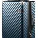LUGGEX 24 Inch Luggage with Spinner Wheels - 100% Polycarbonate Hardside Expandable Medium Suitcase (Navy, 24 Inch)