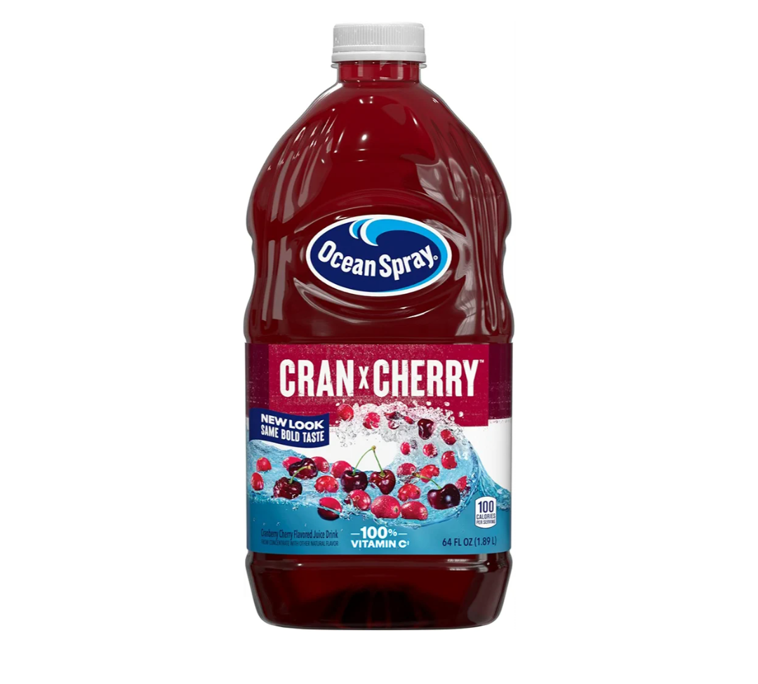 Ocean Spray® Cran-Cherry® Cranberry Cherry Juice Drink, 64 Fl Oz Bottle (Pack of 8) Best Before Aug 04, 2026