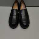 Cole Haan Women's Corrinne Lug Penny Loafers, Black Leather, 9-B US