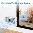 Room to Room Air Transfer Fan with Remote, 300 CFM Through Wall Vent Fan with Temperature Control, Hardwired Room to Room Fan for Kitchen, Wood Stove & Laundry (Fits 3.8"-7.4" Walls), Medium