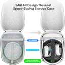 sarlar Hard Carrying Case Compatible with Meta Quest 3S/Quest 3/Oculus Quest 2/Vision Pro Official Original/Elite Strap VR Headset and Controller Accessories, Suitable for Travel and Home Storage