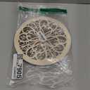 Yulejo 4 Pcs Thicken Rustic Wall Decor Farmhouse Kitchen Wall Round Art Wooden Hollow Carved Design Rustic Art for Living Room Bedroom Hallway Decor (9.8 x 9.8 Inch,Colorful)