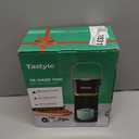Tastyle Single Serve One Cup Coffee Maker, for K Cups and Grounds, Mini Coffee Maker with Portable Handle, 6 to 12 Oz Brew Size, for Travel, Camping, Office, RV and Dorm, 120V, White and Brown