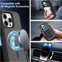 for iPhone 14 Pro Max Case, Compatible with MagSafe, Heavy Duty Shockproof Protective Phone Case with Dual Layer Protection (Black)