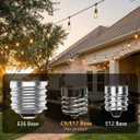 10-Pack Edison Replacement Bulbs ST40 Light Bulbs, 7W 120V E17 Screw Base, Edison Replacement Bulbs for Outdoor String Lights, Bulb for Patio Garden Backyard Decor, Warm White