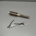 AIMIKE Round Hair Brush, 1 inch Barrel with Boar Bristles, Nano Thermal Ceramic & Ionic Tech, for Blow Drying, Styling, Curling and Shine + 4 Clips (Gold, Unisex, Fine Hair, Short Hair, Anti-Frizz)