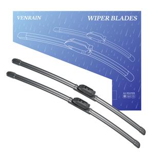VENRAIN Wiper Blades, OEM Quality, Premium All-Season PTFE Rubber, Quiet & Streak-Free, J-Hook, Automotive Replacement Windshield Wiper Blades (24"+18" Pair for Front Windshield)