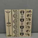 4 Pcs 12 Inch Diwali Rangoli Stencils Wooden DIY Sand Art Making Kit Lotus Elephant Peacock Stencils Varalakshmi Pooja Diwali Items for Indian Onam Festival Home Decor(Rangoli)