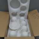 Maxdot 12 Set 5.5 OZ Porcelain Espresso Cups with Saucers White Ceramic Coffee Cups and Saucers Cappuccino Mug Latte Cup for Cafe Mocha Barista Coffee Shop