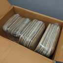 50 Pack 19 oz Paper Bowls, Disposable Food Containers with Lids, Rectangular Disposable Bowls, Disposable Salad Bowls with Lids for Diet Salad, Ice Cream, Yogurt, Party Food