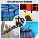 60-Piece Bungee Cords Assorted Sizes - 10" 18" 24" 32" 40" Bungee Cords with Hooks, Heavy Duty Outdoor, Large Medium Small Mini Elastic Canopy Tarp Bungee Ball Ties Tarp Clips Organizer