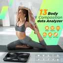 Scale for Body Weight and Fat Percentage, RunSTAR Digital Accurate Bathroom Smart Scale with Large Display, FSA&HSA Eligible 13 Body Composition Analyzer Sync App (Black)