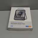 Warmco 10000mAh Portable Travel Fan 7-inch, Max 24H Runtime, Ultra-thin Quiet Rechargeable Battery Operated Desk Fan with Digital Display for Camping, Office, Bedroom, Cruise Essentials (Black)