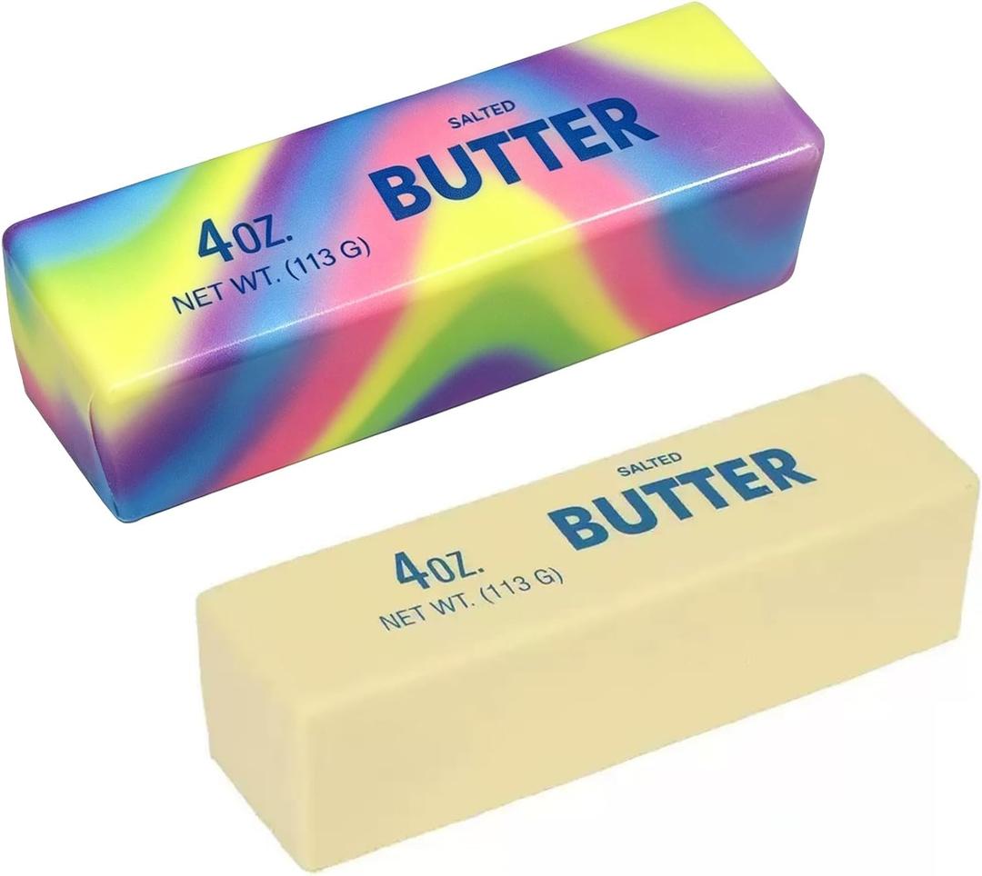 Butter Stick Fidget Toy, Slow Rebound Cute Butter Squeeze Stress Balls,Slow Rising Portable Squishy for Adults Anxiety & Stress Relief, Sensory Gifts for Office, Home