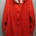 Womens Fleece Onesies Pajamas Jumpsuit Warm Sherpa Fuzzy Romper Sleepwear One Piece Zip up Hooded Playsuit Loungewear Red