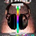 2 x Headphone Stand, Headset Stand, LED Multi-Color Light, 2 in 1, Headset Holder, Gaming Accessories, Tabletop Setup (White)