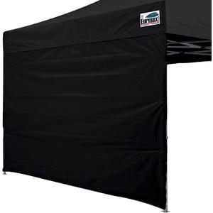 Eurmax USA 8x8 Pop Up Canopy SunWall-UV Protection for Tents,Blocks Sunlight&Wind,Water Resistant Side Wall Only,Easy Hook & Loop Installation,Fit for 8FT Straight Leg Shelters&Gazebo,Black