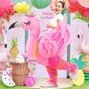 KOOY Inflatable Flamingo Costume Adult, Inflatable Costumes Women, Pink Flamingo Funny Suit Blow Up Costume for Adults, Halloween Costumes Summer Hawaiian Luau Flamingo Themed Party