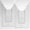 2 Pack Illuminated Light Switch,Paddle Rocker Wall Switch with LED Night Light, Automatic On/Off Sensor, Single Pole, 15Amp 120/277Volt, White