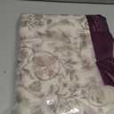 jinchan Linen Floral Curtains for Living Room with Printed Flower 84 Inches Long Light Filtering Farmhouse Window Treatment Vintage Drapes Back Tab Rod Pocket 2 Panels Taupe on Beige