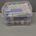 New brothread 40 Colors Compatible with Brother 500m Each Embroidery Machine Thread with Clear Plastic Storage Box for Embroidery Sewing Machine