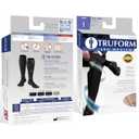 Truform Compression Socks, 20-30 mmHg, Men's Dress Socks, Knee High Over Calf Length, Black, X-Large