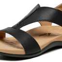 Athlefit Orthopedic Sandals for Women Comfortable Beach Orthotic Sandals with Arch Support, Size 10