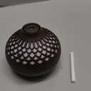 Colorful Cool Mini Humidifier, Flower Shape USB Personal Desktop Humidifier for Car, Office Room, Bedroom,etc. 2 Mist Modes, 7 colors,Super Quiet (Lightwood) (MISSING TOP)