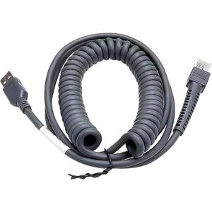 USB Cable for Symbol Zebra Motorola Barcode Scanner, USB to RJ45 Cable, CBA-U01-S07ZAR LS2208-SR DS2208 DS2278 DS8178 LS1203 LS4208 LS9203 (3M / 10FT Coiled USB Port)