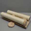 ANWA 32" Tall Cat Scratching Posts for Indoor Cats, 3-in-1 Vertical Cat Scratching Post with Plush Toys, Premium Sisal Post for Cats at All Ages with Reinforced Stable Base, Beige