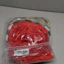 7Pack Christmas Red Costume Kids Girls Christmas Dress with Wig Long Blonde Braid with Red Beads Necklace Bow (2XL/11-12Y)