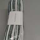 PurpleEssences Plain Striped Cloth Napkins - Set of 12-100% Cotton - 18 x 18 Inch - Fall Thanksgiving - Perfect Everyday Use Dinner Napkin - Forest Green and White