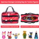Storage Carrying Bag for Tonies 2 Characters, Travel Case for Tonie Figures, Up to 34 Pieces (Black/Red, Large)