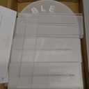 JINMURY Clear Arch Wedding Table Numbers 1-10 with Stands, 5x7 Inch Acrylic Arch Sign with White Lettering, Clear Acrylic Table Numbers for Wedding Reception