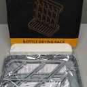 SpaceAid Baby Bottle Drying Rack with 20 Hooks, Space Saving Kitchen Bottles Rack Dryer, Vertical Baby Bottle Holder Organizer for Countertop Storage Accessories (White and Gray)