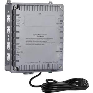 Toolazy 8-Light Controller with Trigger Cord, 8 Lighting Relay Controller, 120/240 Volt,Maximum 8000W Light Controller for Indoor Plant Grow Light Hydroponics Growing System