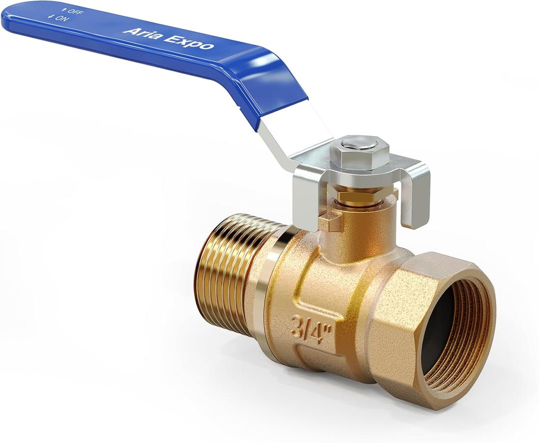 3 x Garden Hose Shut Off Valve Hose Connector Heavy Duty 3/4 Ball Valve With Brass Inlet and Outlet Water Valve Garden Hose Quick Connect Hose Attachment