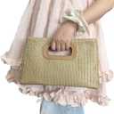 Straw Crossbody Bag for Women Clutch Purse Summer Designer Evening Handbag Casual Beach Straw Shoulder Bag