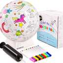 ZOOJOY Color Your Own Soccer Ball with Markers, Soccer Gifts for Girls Boys, Size 3 Unicorn Paint Personalized Arts and Crafts Kit for Kids, Birthday Gift Easter Basket Stuffers Toys for Toddlers