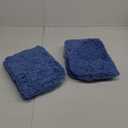 MIULEE Set of 2 Non Slip Shaggy Bathroom Rugs Thick Soft Bath Mats Fluffy Microfiber Absorbent Water Carpet for Tub Shower Machine Washable (Blue, 16x24 inches)